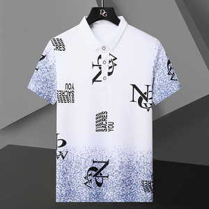 83026-P35年新款翻领T恤男休闲短袖青年修身POLO衫图片