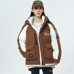 79012-特P258加厚羽绒服情侣装简约风御寒学生男女款宽松外套图片