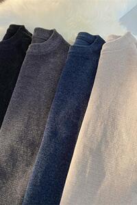 M860港风纯色毛衣男秋冬季潮牌宽松保暖情侣针织衫风图片
