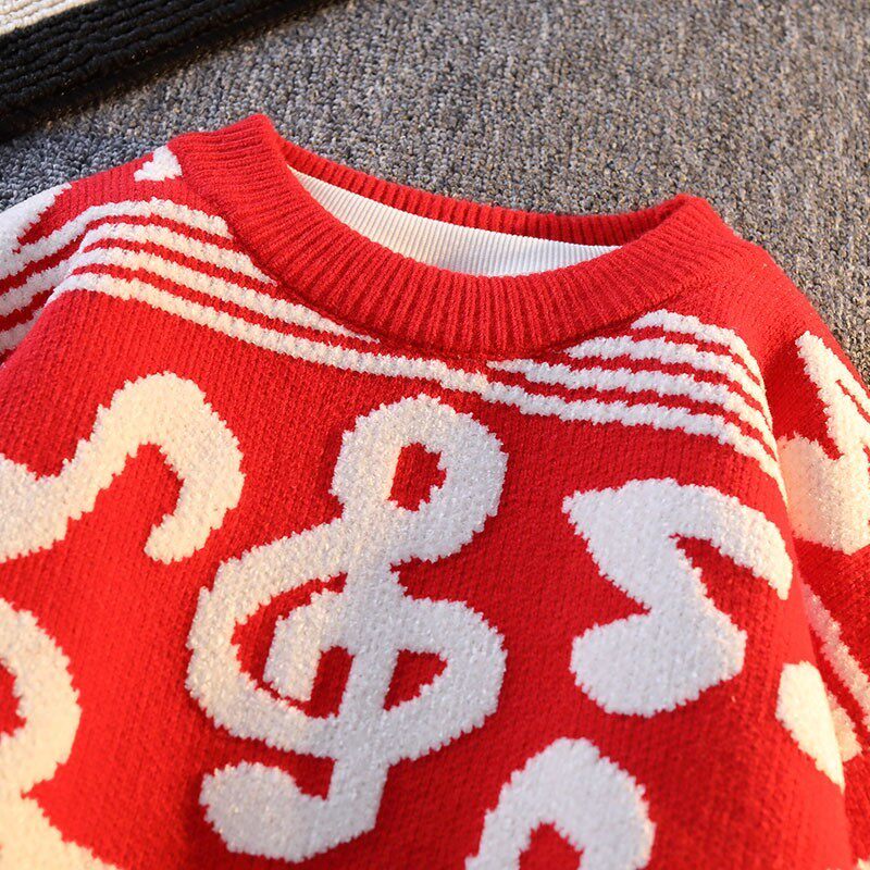 84550-P55毛衣男款冬季红色过年服内搭针织衫圆领打底衫青少年,男装针织衫/毛衣,电商D310B