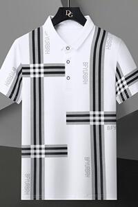 83023-P35年新款翻领T恤男休闲短袖男士青年韩版修身POLO衫,蓝色衬衫搭配什么颜色的t恤图片