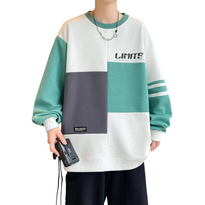 W24209-特P40秋季休闲卫衣男长袖T恤打底衫港风宽松打底衫,男装卫衣,电商D310B