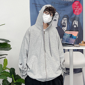 得物二开GSY9915-特P55卫衣男连帽宽松休闲服开衫外套图片
