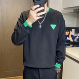 71561-特P45秋冬季修身卫衣男士时尚百搭圆领拼接撞色长袖t恤潮，男装卫衣，电商D310B