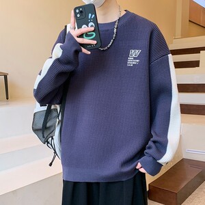 84721-P55秋冬休闲圆领毛衣男针织打底衫图片
