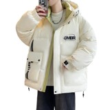 79006-特P258羽绒服男冬季新款90白鸭绒连帽纹理感面包服加厚外套，男装羽绒服，电商D310B