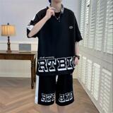 TZ23605-特P55夏季短袖T恤男套装休闲两件套，男装T恤，电商D310B
