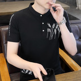 84110-P35春秋新款短袖T恤男休闲打底衫男士修身衫商务休闲，男装T恤，电商D310B