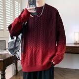 84788-特P70潮牌渐变毛衣男秋冬款针织衫男款新款男士内搭打底衫，男装针织衫/毛衣，电商D310B