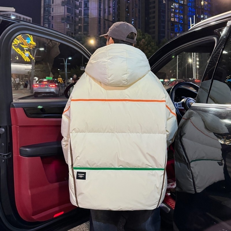 79009-特P258男生羽绒服男外套连帽风宽松潮流冬季加厚防风保暖,男装羽绒服,电商D310B