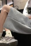 5010-P35夏季港风纯色宽松休闲短裤男直筒抽绳运动裤潮，男装休闲裤，电商D310B