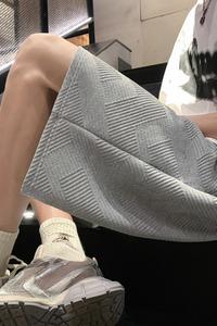 5010-P35夏季港风纯色宽松休闲短裤男直筒抽绳运动裤潮图片
