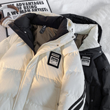 79007-特P258标90羽绒服男款秋冬季加厚宽松情侣连帽学生外套，男装羽绒服，电商D310B