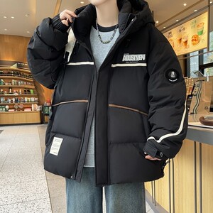 79009-特P258羽绒服男2024冬季新款韩版宽松潮流情侣连帽外套图片