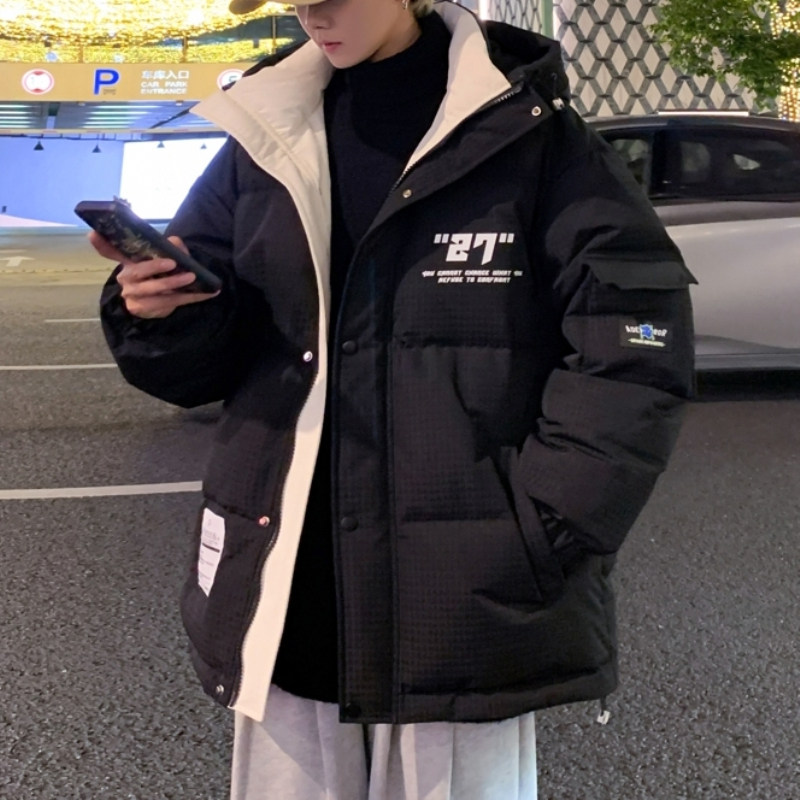 79002-P235潮羽绒服男冬季加厚2024新款连帽外套情侣装青少年,男装羽绒服,电商D310B