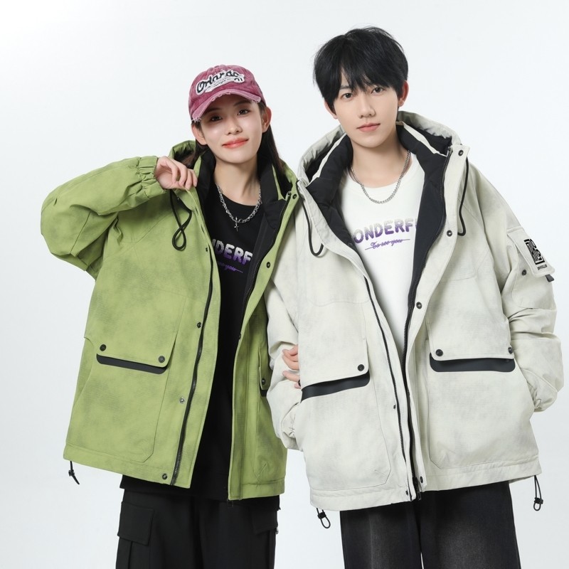79010-特P268连帽羽绒服男冬季新款潮牌帅气加厚青少年工装外套图片