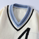 83935-P60秋冬新款休闲毛衣男长袖针织衫港风宽松毛衣打底衫，男装针织衫/毛衣，电商D310B