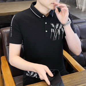 84010-P35春秋新款短袖T恤男休闲打底衫男士修身衫商务休闲图片