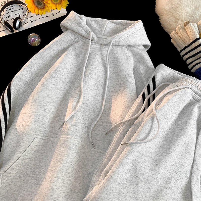 TZ9866特P95休闲运动套装男士潮牌连帽卫衣宽松长裤，男装卫衣，电商D310B