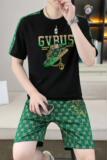 83672-P65欧货短袖t恤休闲套装男潮牌2024夏季新款男士短裤两件套，男装T恤，电商D310B