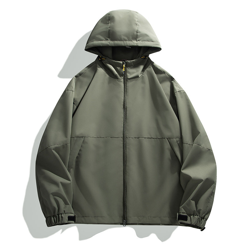 JK583-特P60连帽冲锋衣外套男猎装夹克春秋款美式复古工装机车服,男装夹克,电商D310B