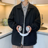 光板二开JK601特P55衬衫领外套男士2024春秋款痞帅夹克大码，男装夹克，电商D310B