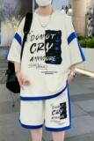 84333-P55夏季短袖T恤男套装休闲两件套，男装T恤，电商D310B