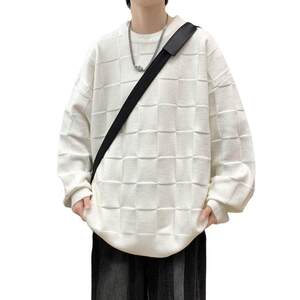 83483-P50港风宽松高领毛衣男女秋冬季情侣宽松休闲针织衫图片
