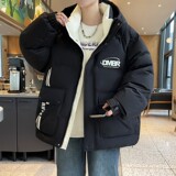 79006-特P258羽绒服男冬季新款90白鸭绒连帽纹理感面包服加厚外套，男装羽绒服，电商D310B