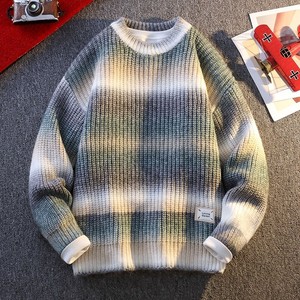 84778-P65美式复古条纹毛衣外套男女秋冬季潮牌百搭情侣宽松保暖,白色细吊带裙搭配什么内搭图片