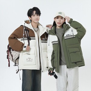 79011-特P258男连帽羽绒服2024新款加厚保暖情侣冬装防寒外套男图片