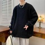 78267-特P50秋冬新款休闲毛衣男长袖针织衫港风宽松毛衣打底衫，男装针织衫/毛衣，电商D310B