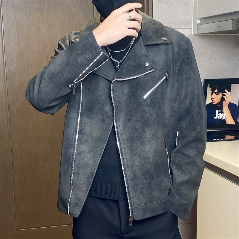 JK898-P100男士皮衣外套韩版潮流修身机车服加绒夹克男装上衣服,男装皮衣,电商D310B