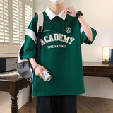 84068-P40衫男短袖夏季简约潮流百搭t恤上衣服宽松学院风，男装T恤，电商D310B