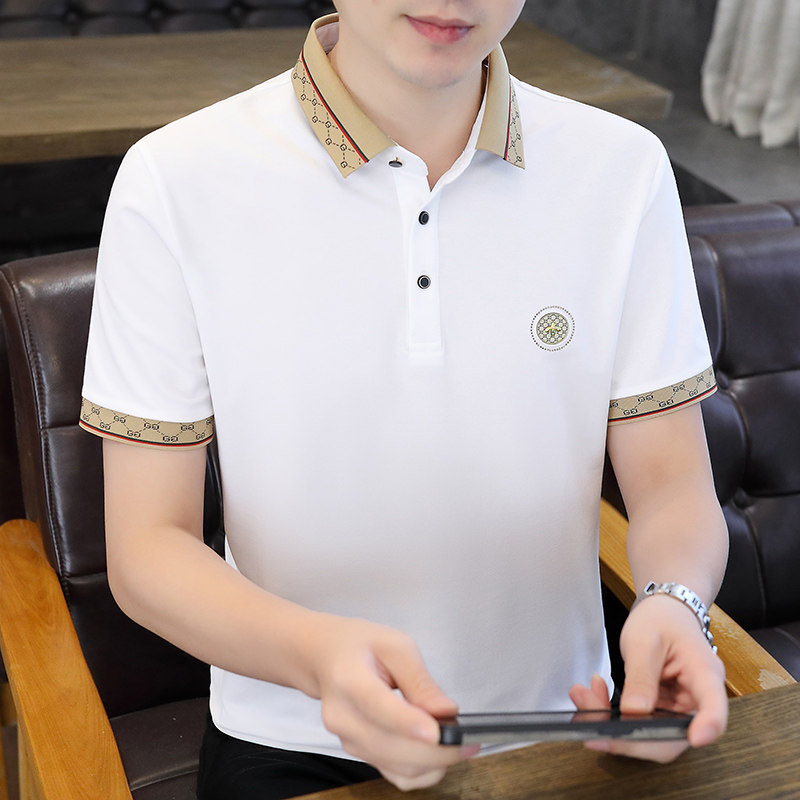84056-P40夏季新款圆领T恤男短袖打底衫男士修身衫商务休闲,男装T恤,电商D310B