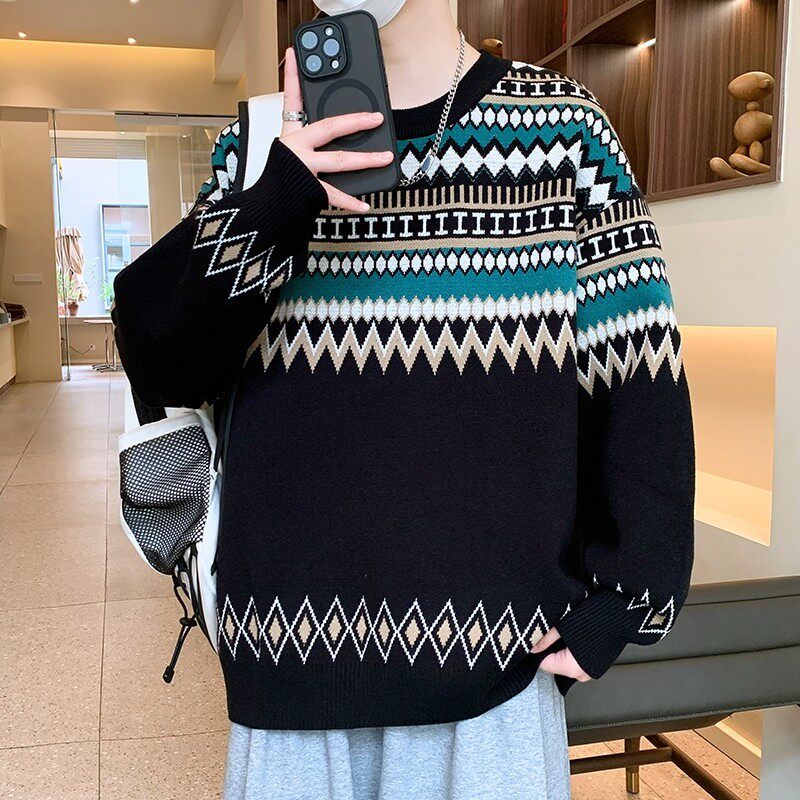 84728-P65秋冬休闲圆领毛衣男针织打底衫,男装针织衫/毛衣,电商D310B