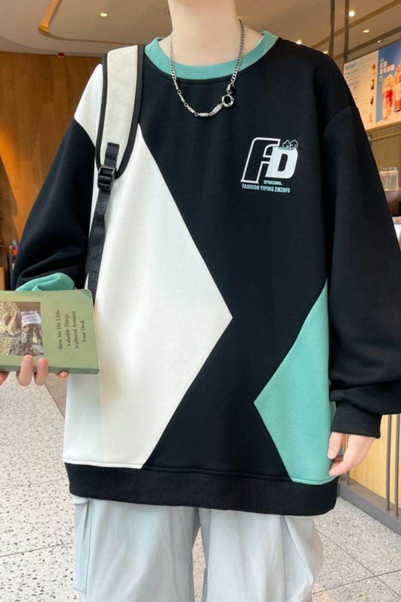 W24207-特P40秋季休闲卫衣男长袖T恤打底衫港风宽松打底衫,男装卫衣,电商D310B