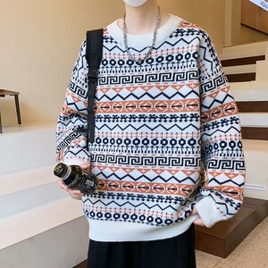 84726-P60 秋冬休闲圆领毛衣男针织打底衫图片