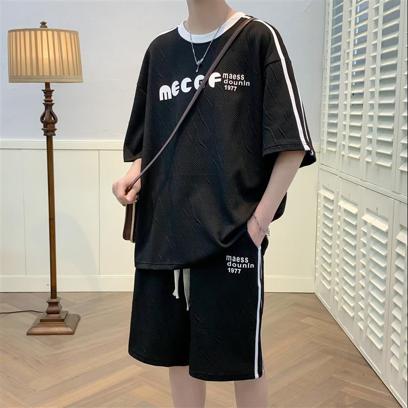 TZ23615-特P55夏季短袖T恤男套装休闲两件套,男装T恤,电商D310B