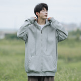 得物二开GSY9916-特P33连帽开衫卫衣男纯色式休闲运动宽松外套，男装卫衣，电商D310B
