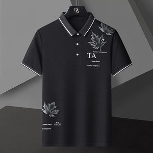 72809-P35翻领保罗衫短袖t恤男装潮牌夏季商务休闲青年有领图片
