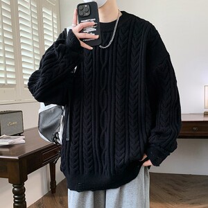 84509-P60 秋冬休闲圆领毛衣男针织打底衫图片