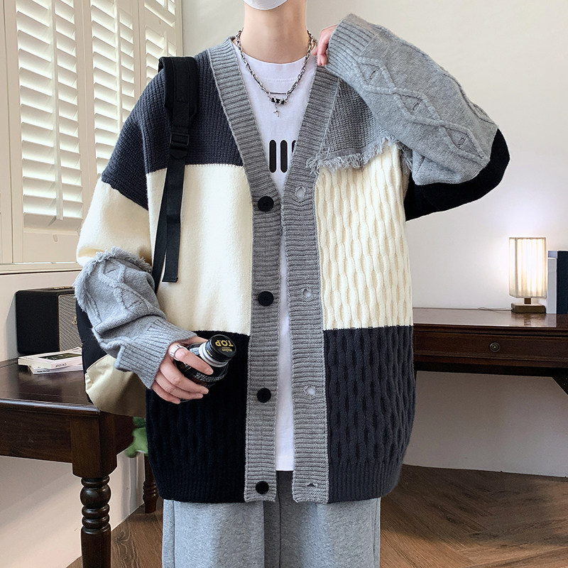 84862-P60秋冬新款休闲毛衣男长袖针织衫港风开衫外套,男装针织衫/毛衣,电商D310B