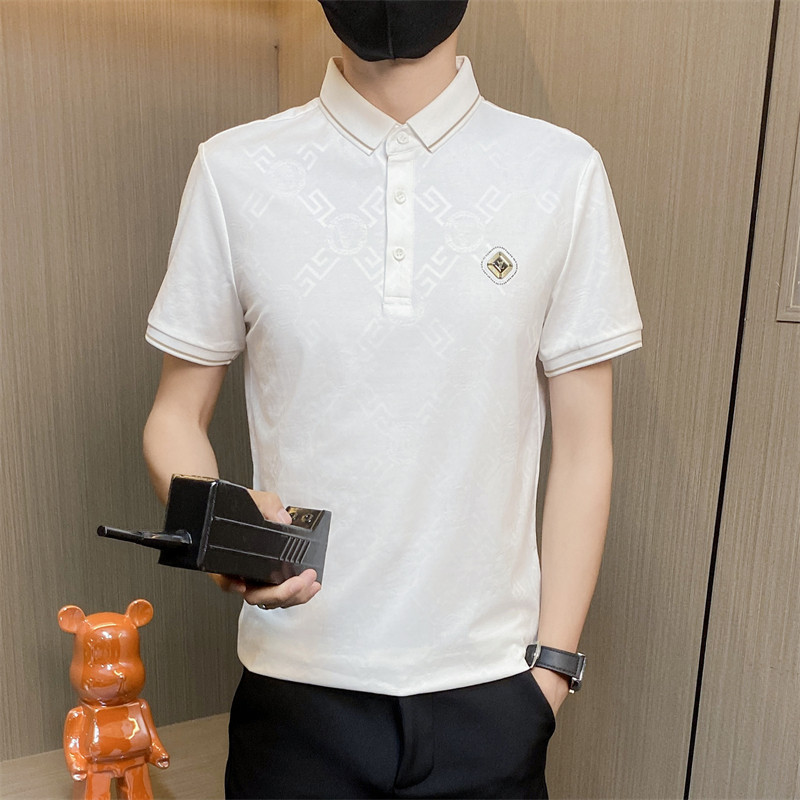 PL053-P45夏季短袖t恤男百搭休闲Polo衫修身潮流翻领男装半截袖,男装Polo衫,电商D310B
