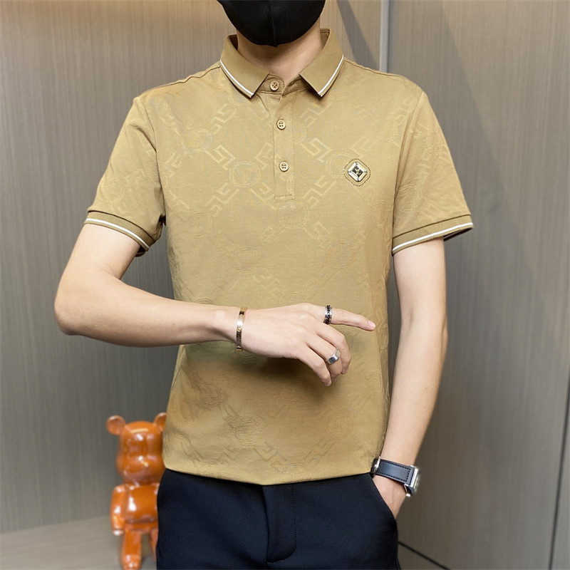 PL053-P45夏季短袖t恤男百搭休闲Polo衫修身潮流翻领男装半截袖,男装Polo衫,电商D310B