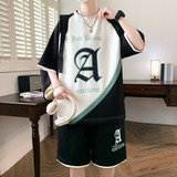TZ24351-特P50青少年学生短袖T恤男孩薄款宽松潮流酷运动套装，男装T恤，电商D310B