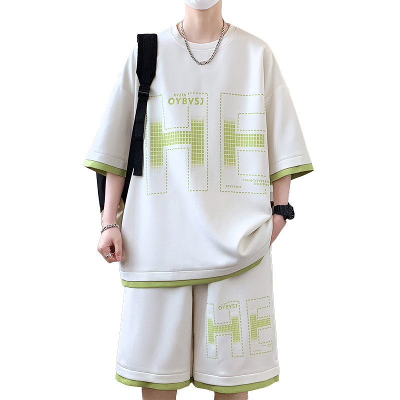 TZ24352-特P50青少年夏季运动套装男孩初中生中学生帅气短袖t恤,男装T恤,电商D310B