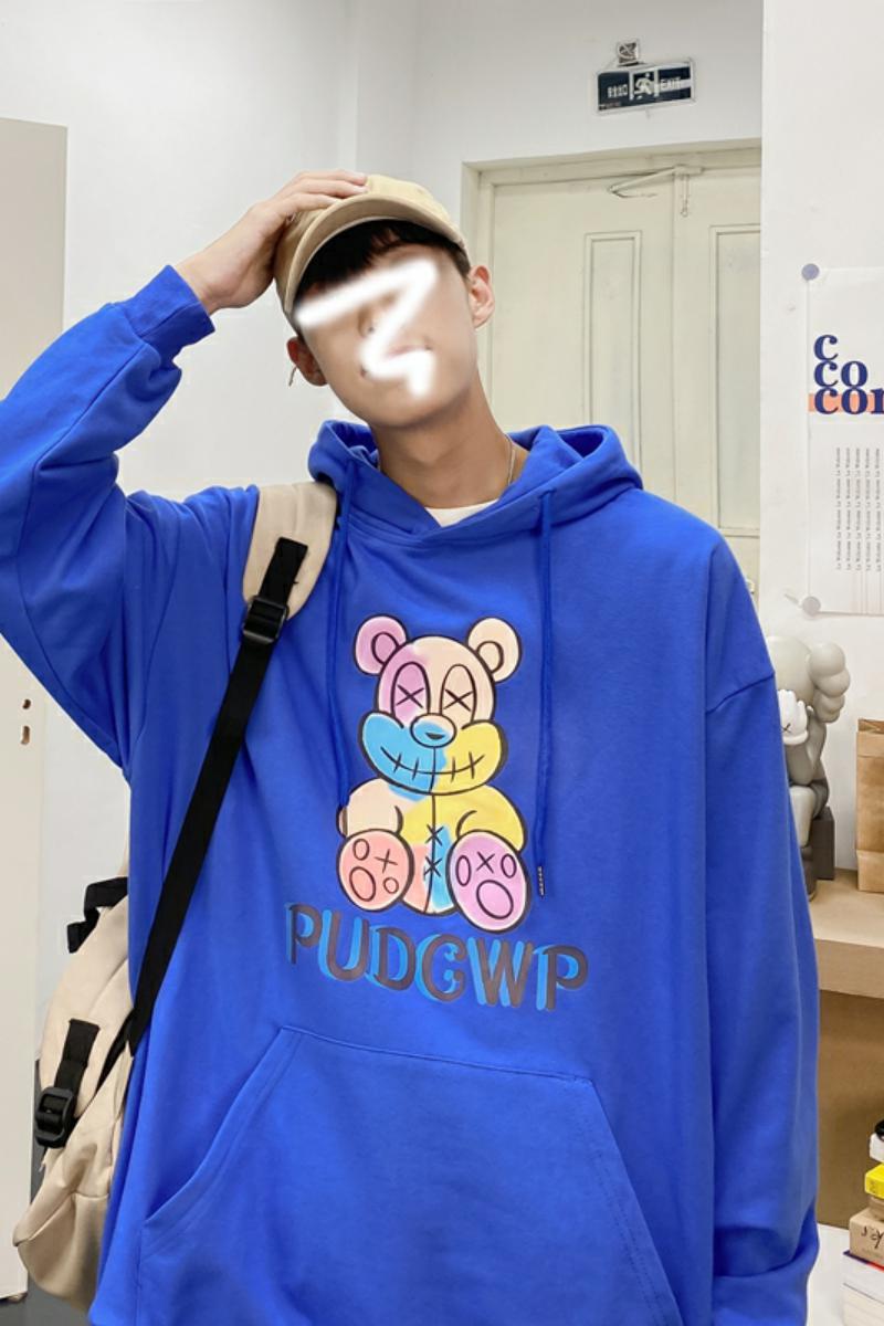 8553-P50连帽卫衣男春秋ins高街潮牌港风休闲宽松运动痞帅外套,男装卫衣,电商D310（原电商305）