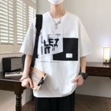 84166-P42潮短袖T恤潮牌潮流宽松ins港风体桖百搭休闲原宿风，男装T恤，电商D310B