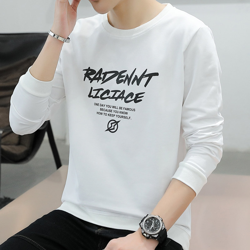 2105-P35男士圆领卫衣春秋季休闲百搭长袖T恤青少年修身打底衫，男装卫衣，电商D310（原电商305）